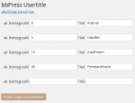 Einstellungen bbPress Usertitle
